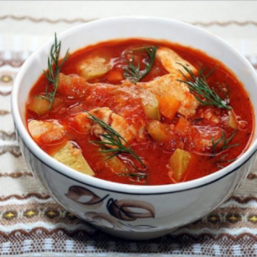 Томатный суп «для настоящих мужчин»